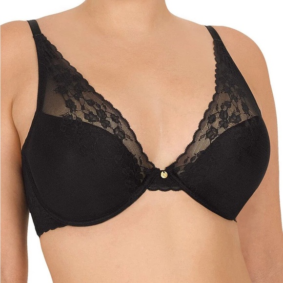 Natori Cherry Blossom Convertible black lace bra 34DDD - Picture 1 of 7